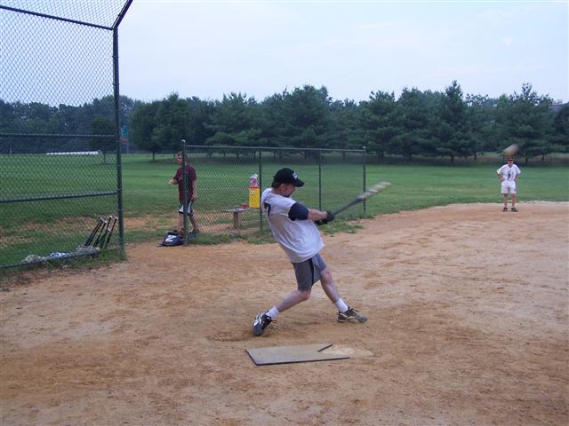 Dennis unloads on a pitch